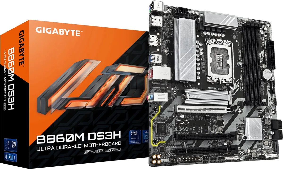 Gigabyte B860M DS3H Moederbord - Intel B860 - microATX