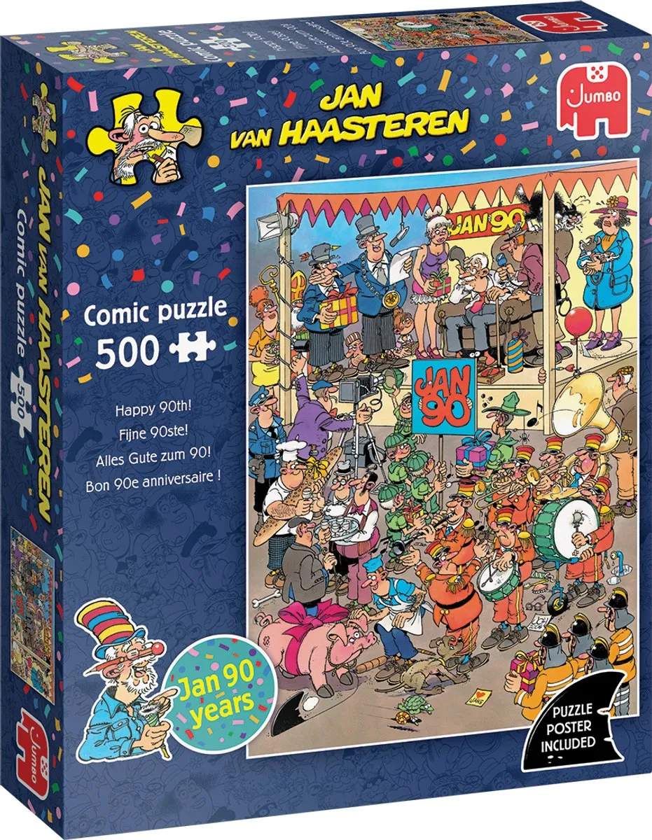 Jan van Haasteren Fijne 90ste! Legpuzzel - 500 Stuks - Meerkleurig