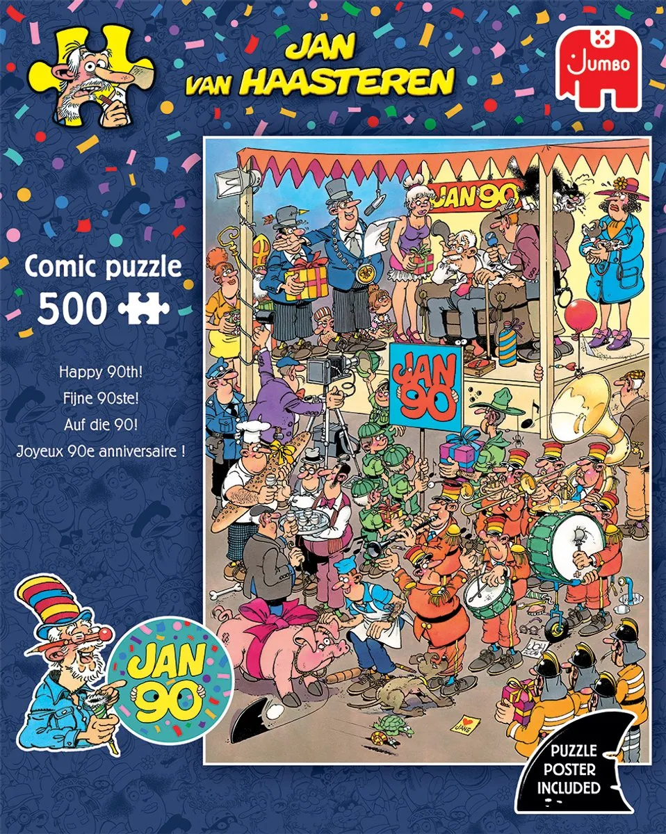 Jan van Haasteren Fijne 90ste! Legpuzzel - 500 Stuks - Meerkleurig