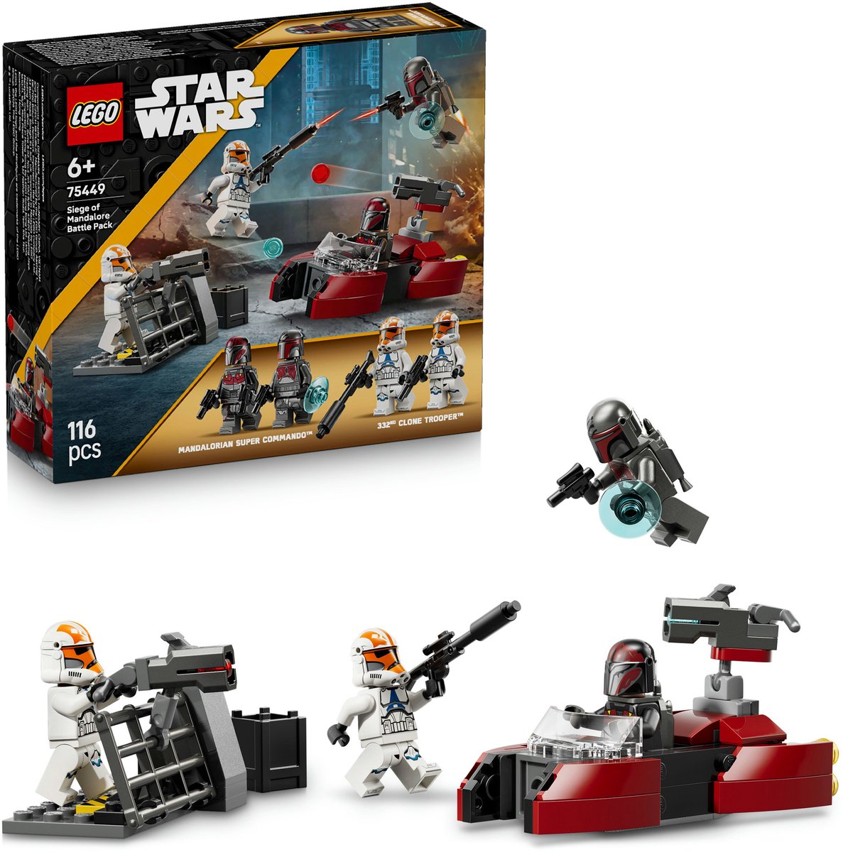LEGO Star Wars Beleg van Mandalore Battle Pack - Cadeau voor Jongens Vanaf 6 Jaar - 75449