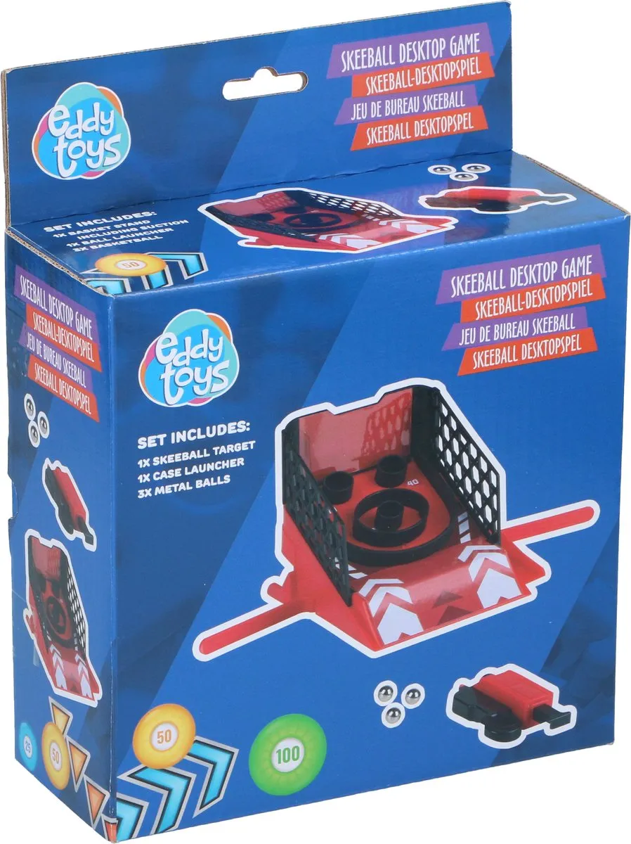 Eddy Toys Skeeball Desktop Spel - 3 Ballen