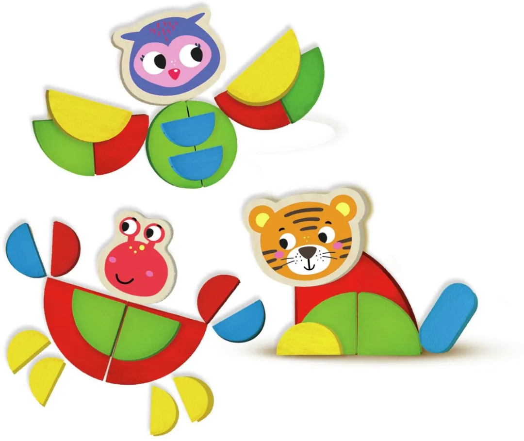 SES Creative Montessori Dieren Vormen Naleggen - Multicolor
