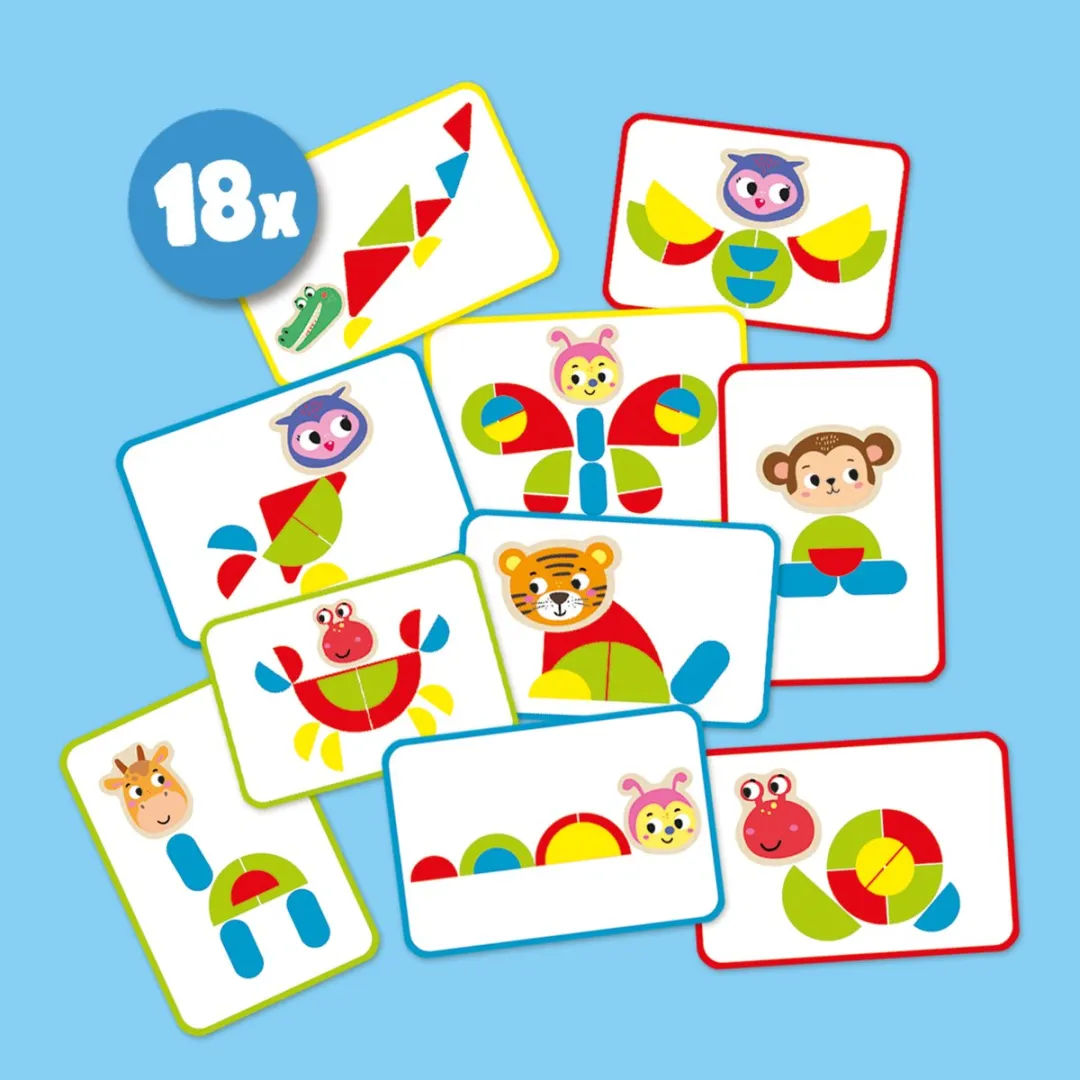 SES Creative Montessori Dieren Vormen Naleggen - Multicolor