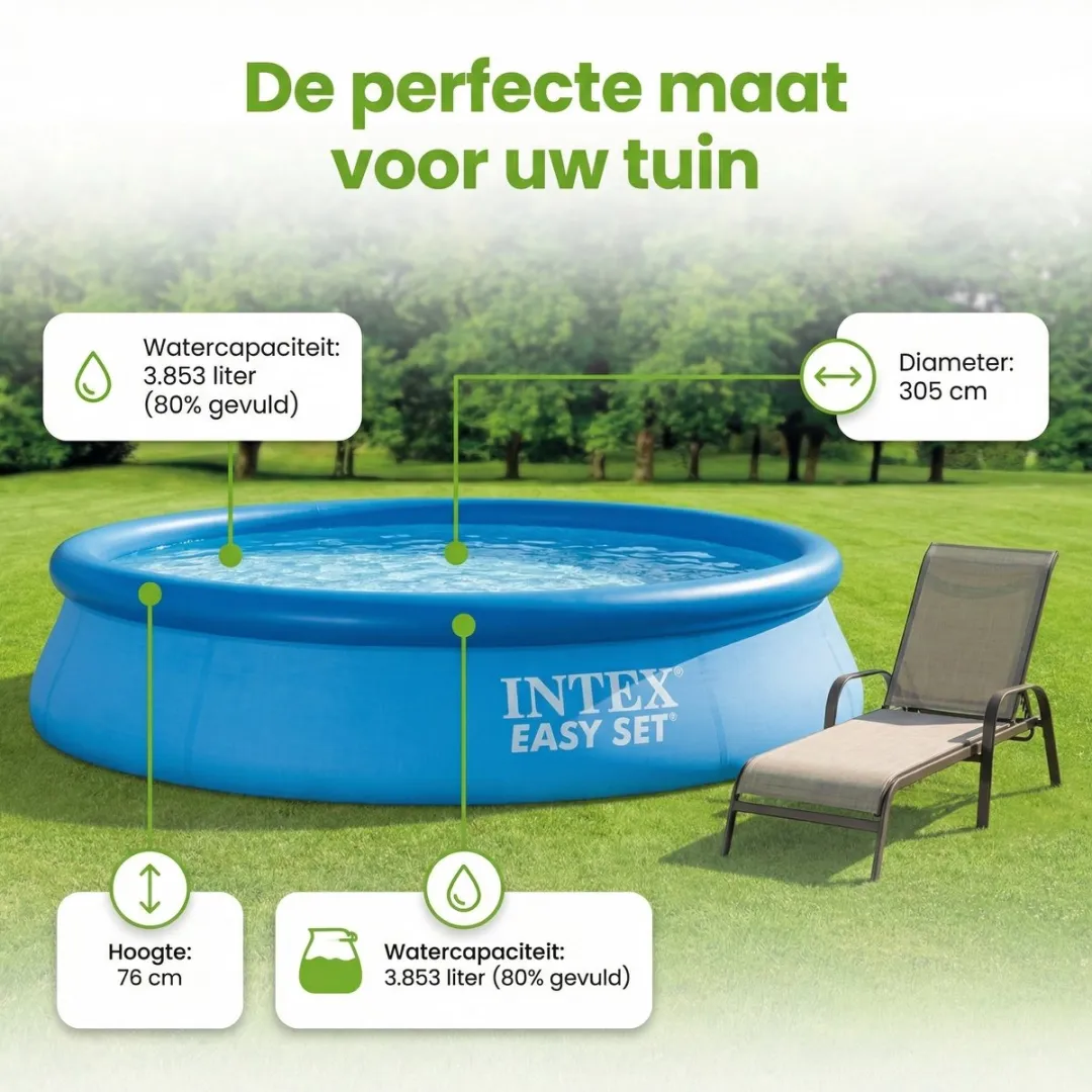 Intex Easy Set Zwembad 305cm - 7-delig - Blauw