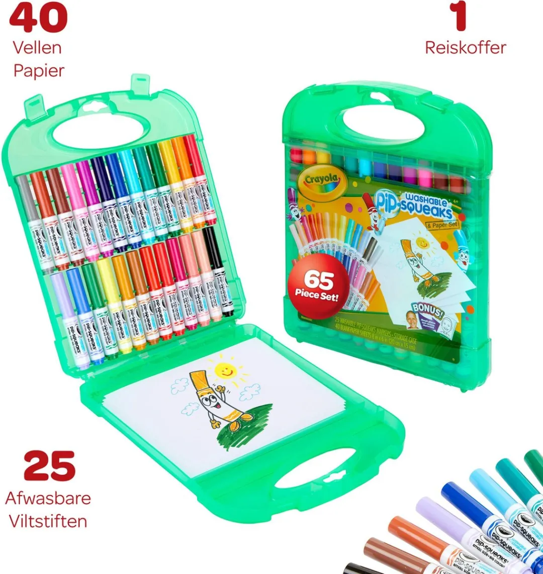 Crayola Viltstiften Kleurkoffer - 65 Stuks - Veelkleurig