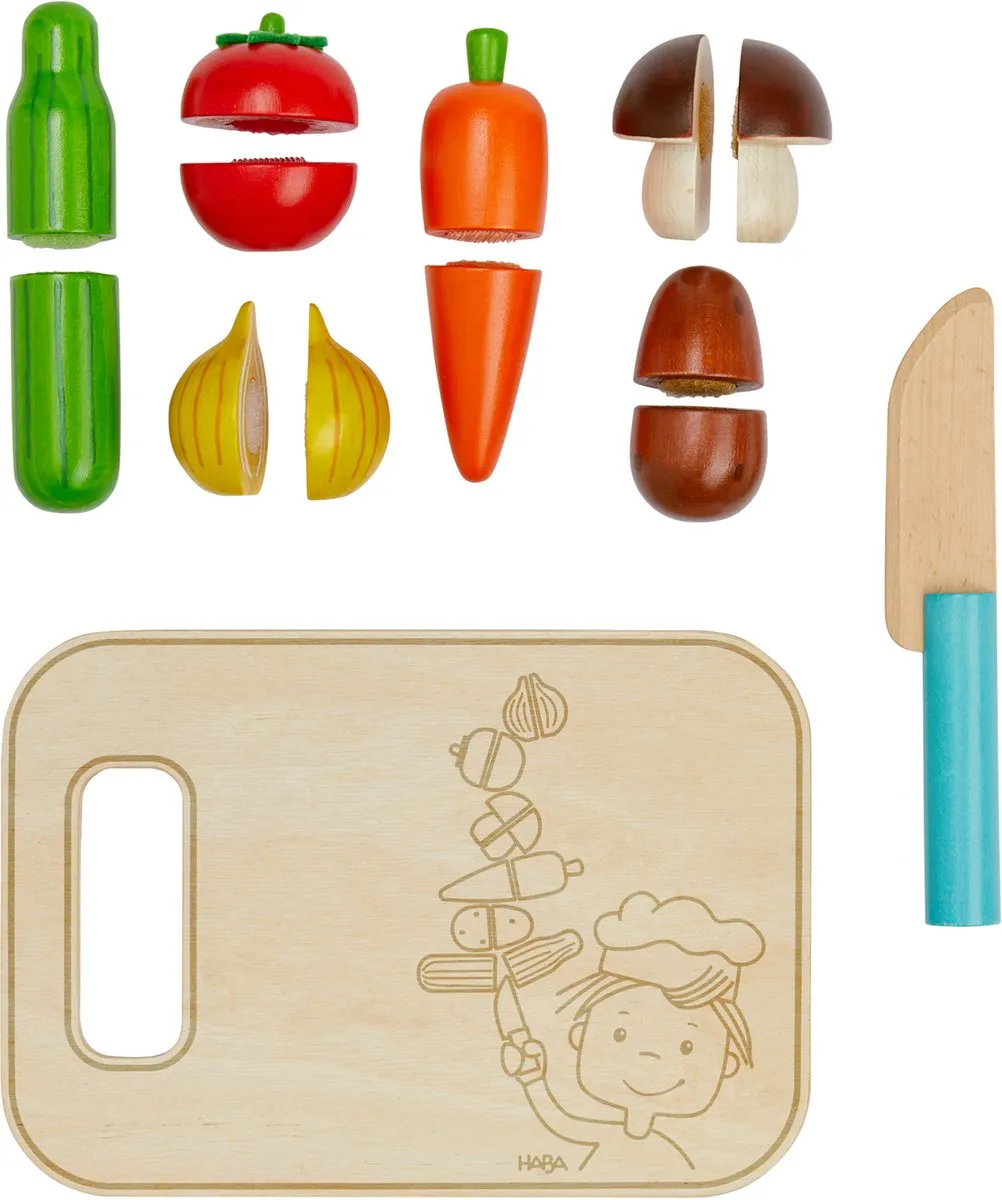 Haba Groenteset met Snijplank en Mes - Multicolor