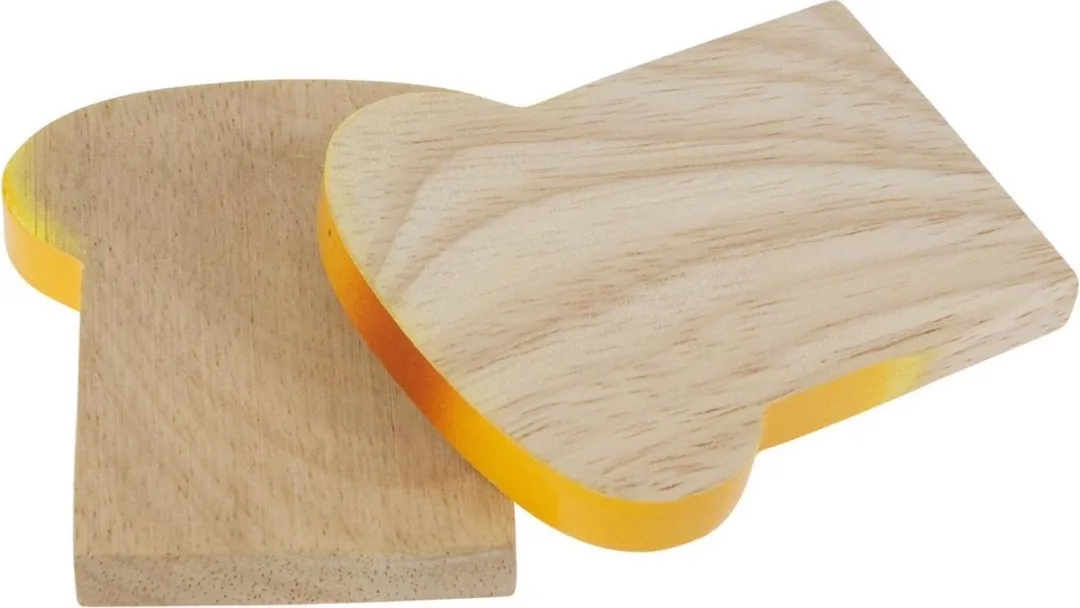 BIGJIGS Houten Geroosterd Brood - Lichtbruin