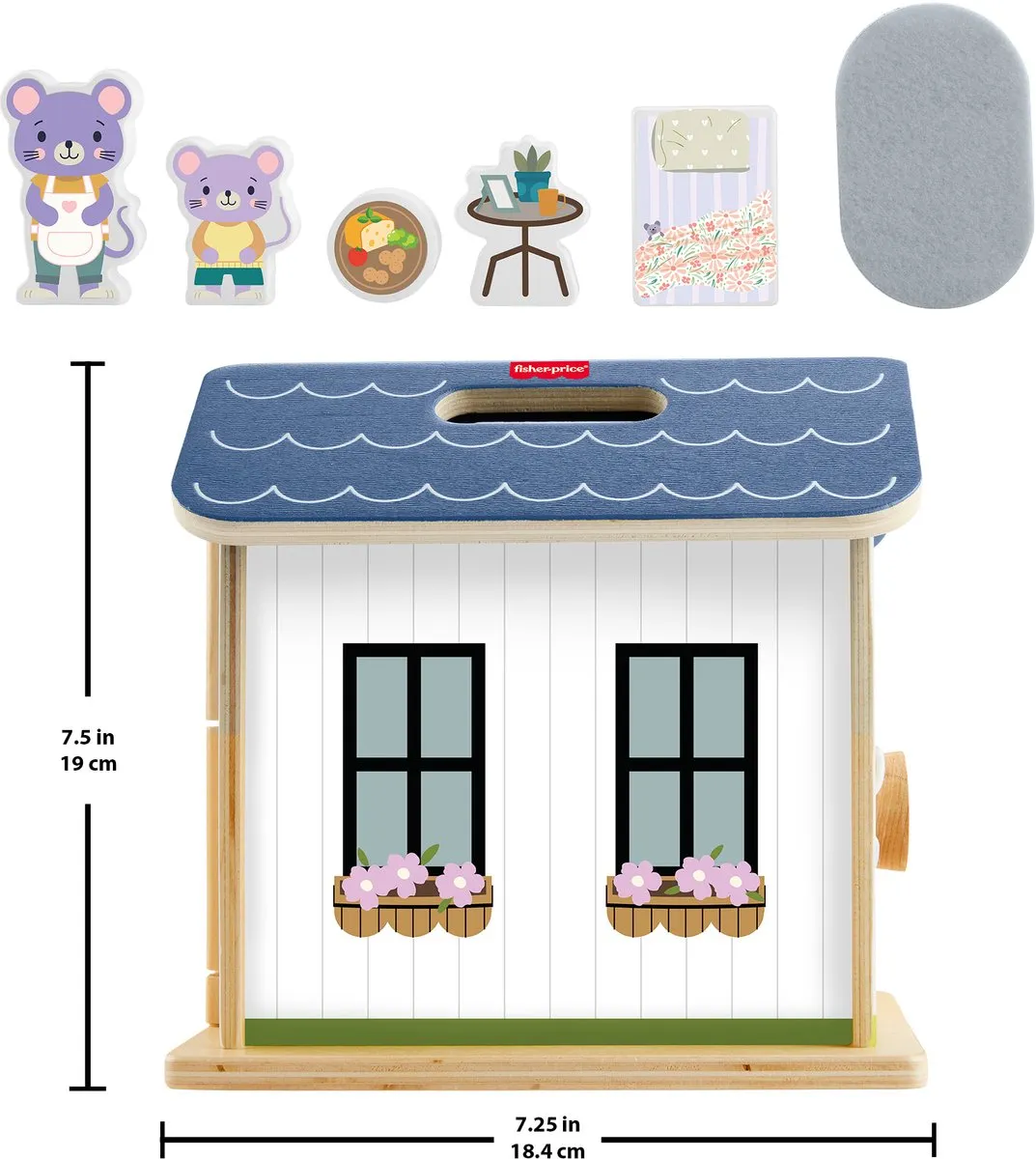 Mattel Fisher-Price Houten Speelhuisje - Multicolor