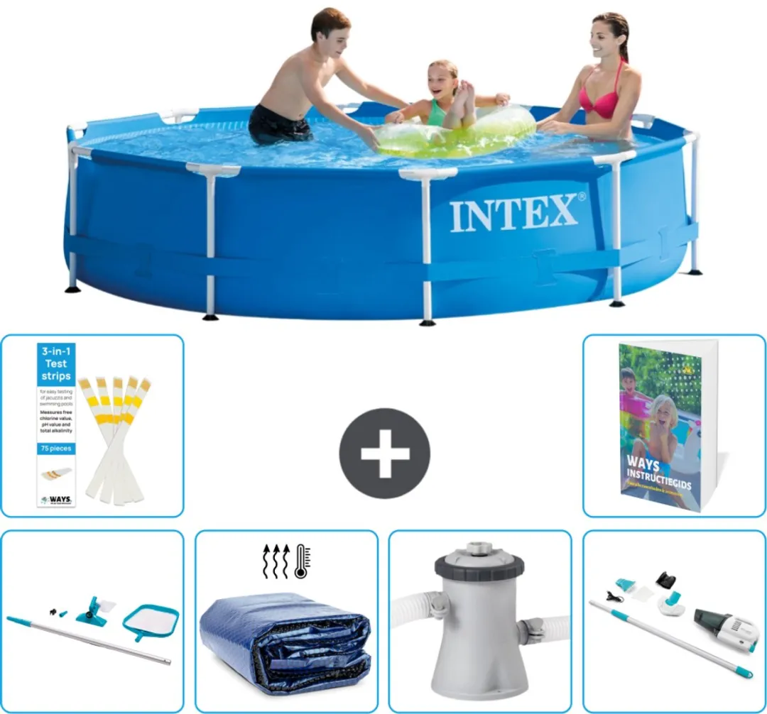 Intex 28200NP-Blauw Rond Frame Zwembad 305x76cm