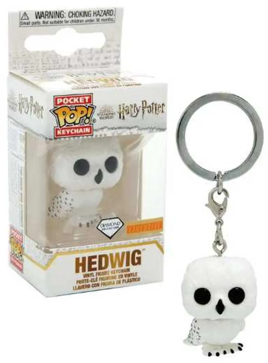 Funko Pop! Pocket Keychain Harry Potter Hedwig Diamond Hot Topic Exclusive