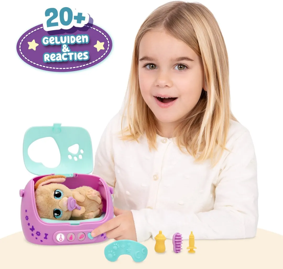 Imc Toys Baby Paws Just Born Puppy IM923478 Interactieve Draagmand - Multikleur