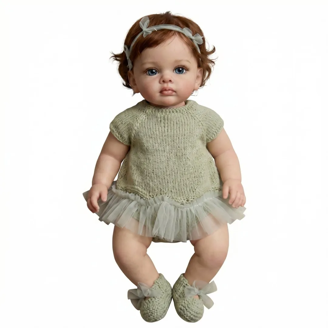 ECTEATOY Reborn Babypop Meisje 55cm - Realistische Vinyl Pop - Groente