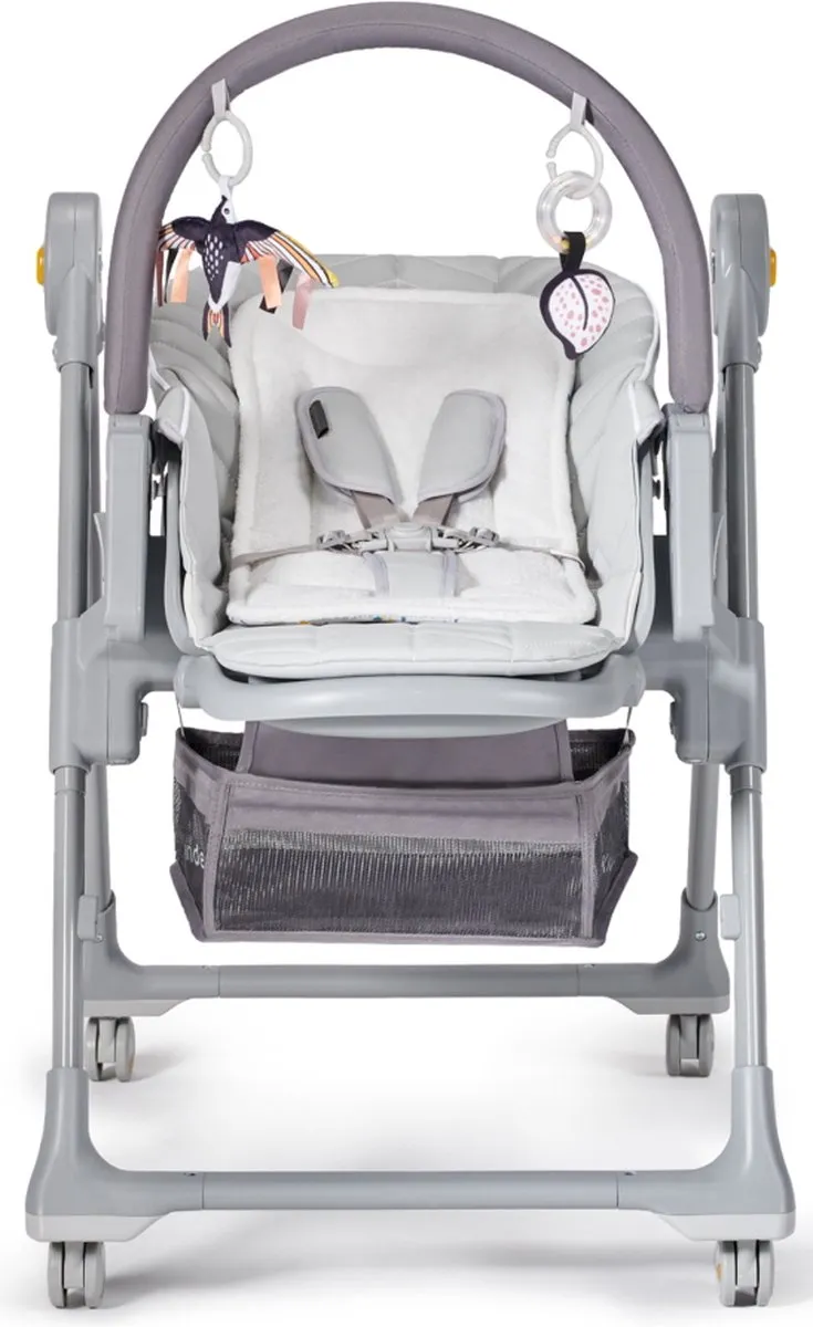 KinderKraft LASTREE 2-in-1 Wip- en Kinderstoel Grijs