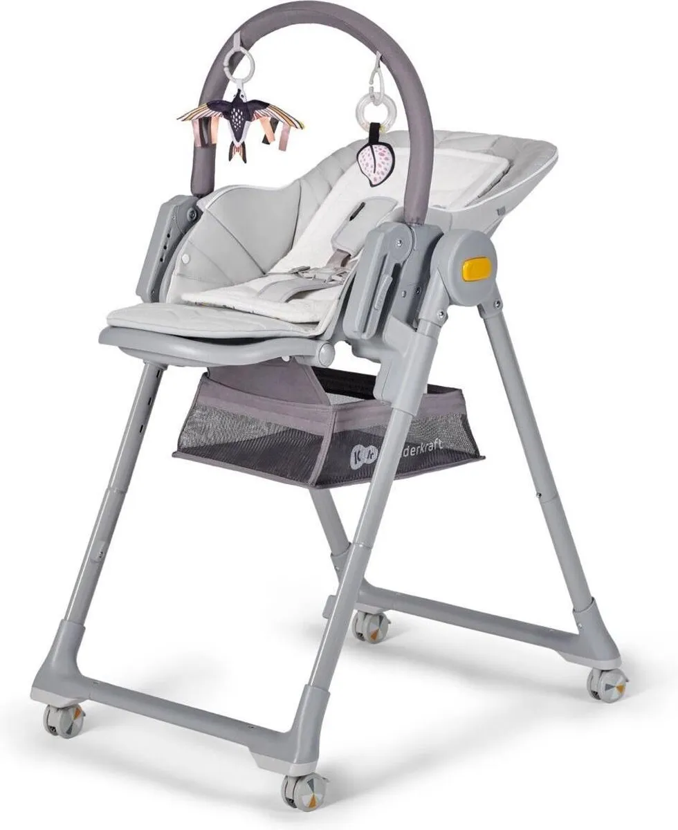 KinderKraft LASTREE 2-in-1 Wip- en Kinderstoel Grijs