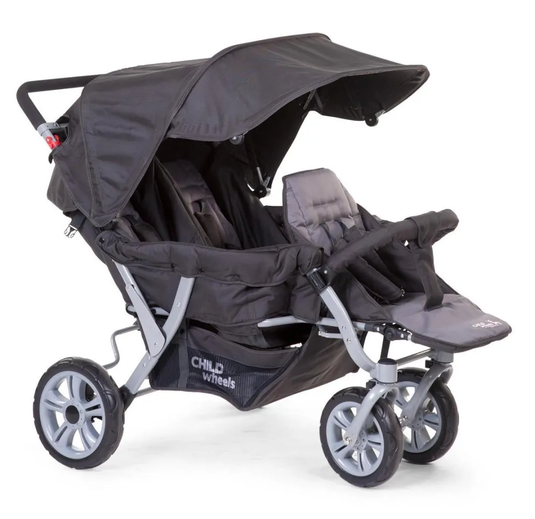 Childhome Beschermhoes Quadruple/Triplet - Grijs - afbeelding 3 van 3