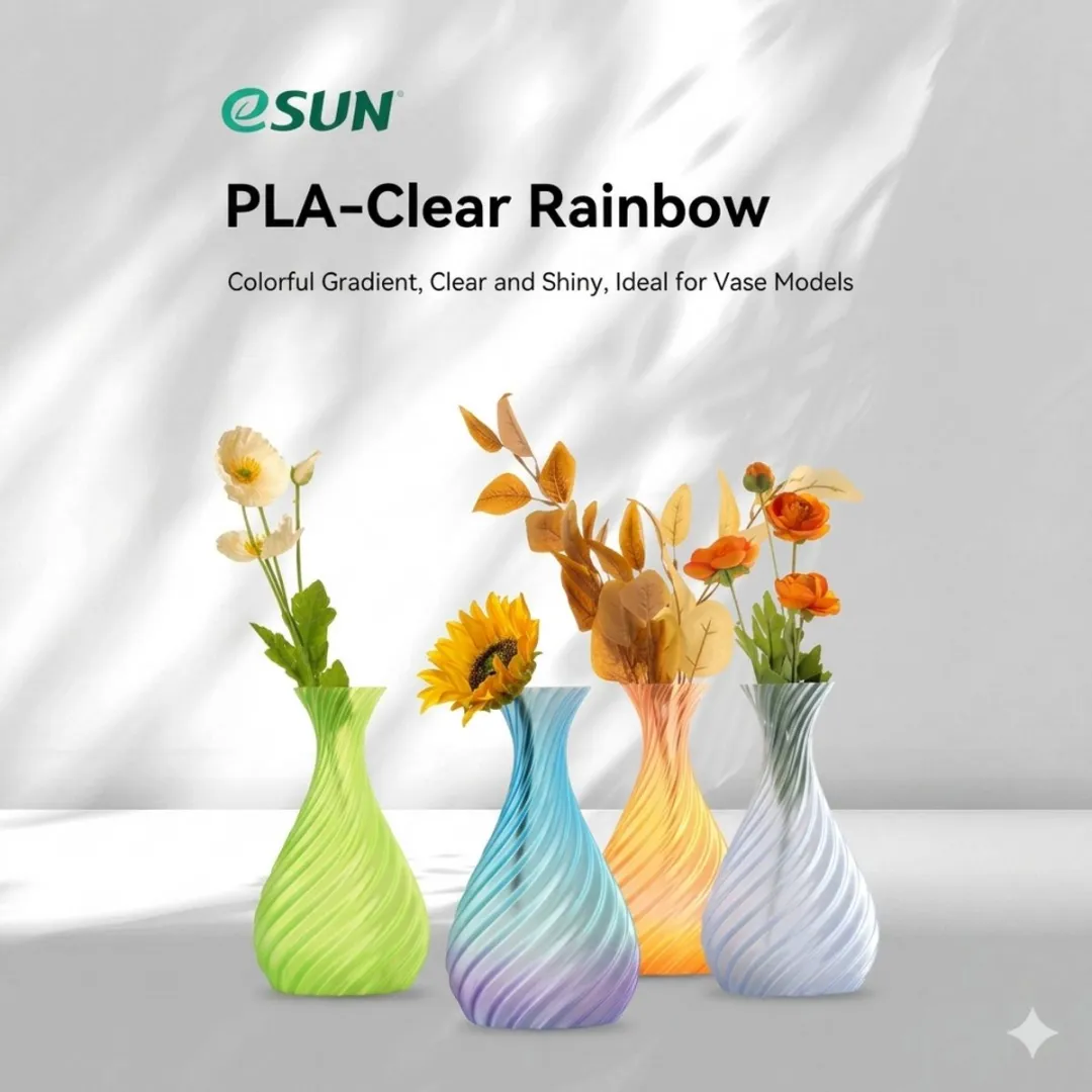ESUN PLA-Clear Rainbow 1.75mm - 1kg - Paars/Rood