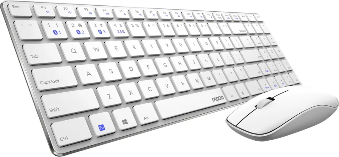 Rapoo 9300M Bluetooth Toetsenbord & Muis Set - Wit