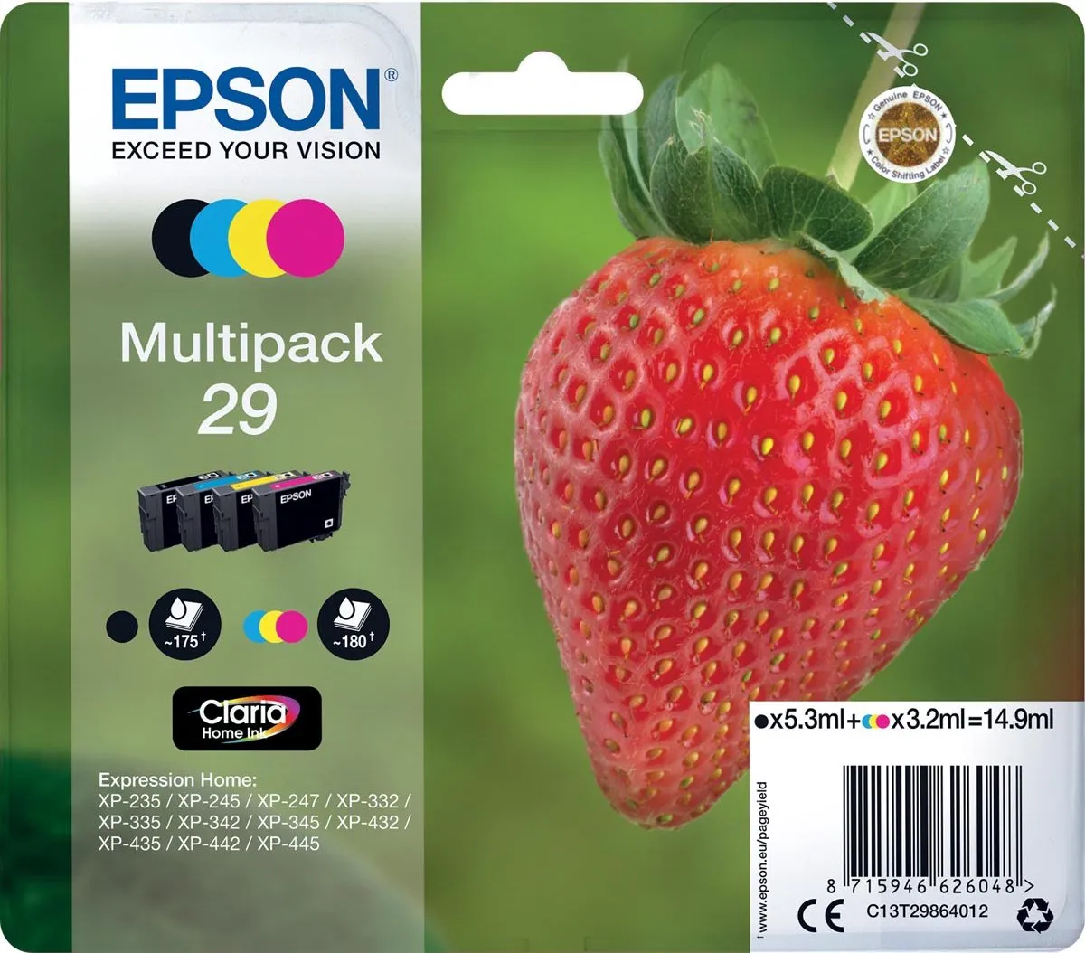 Epson C13T26134010 Magenta Inktcartridge - 300 pagina's