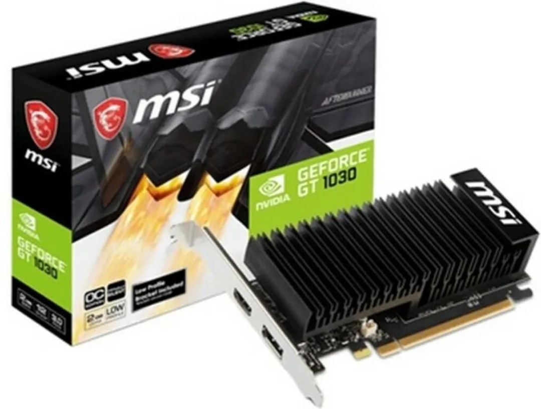 MSI GeForce GT 1030 2GHD4 LP OC Videokaart - 384 Cores