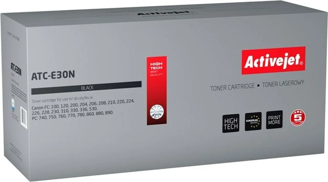 Canon ActiveJet ATC-E30N Toner - 4000 Pagina's - Zwart - afbeelding 2 van 2