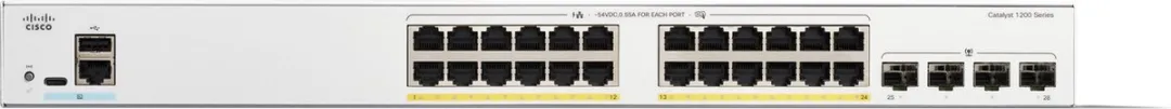 Cisco C1200-24FP-4G Managed Switch PoE - 24 Poorten Wit
