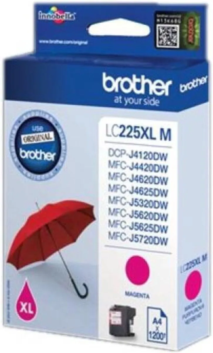 Brother LC225XLM Magenta Inktcartridge - 1200 pagina's