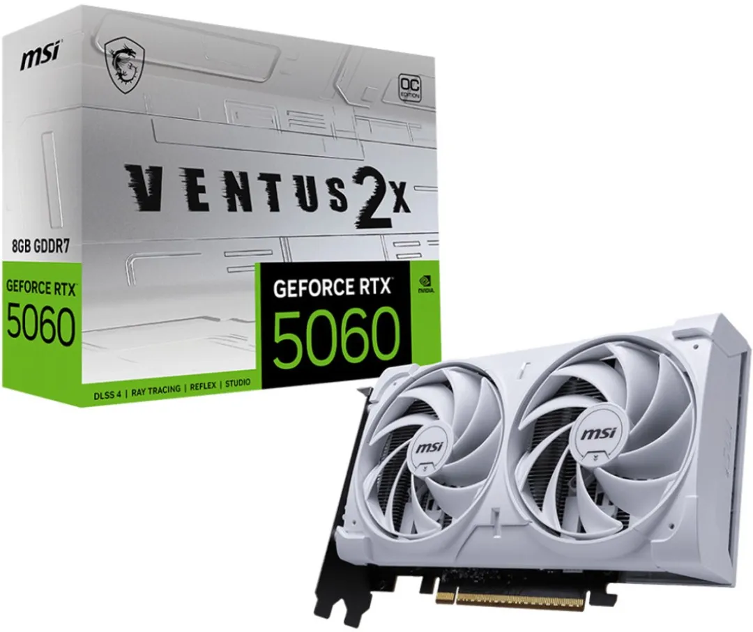 MSI GeForce RTX 5060 8G Ventus 2X OC White Videokaart