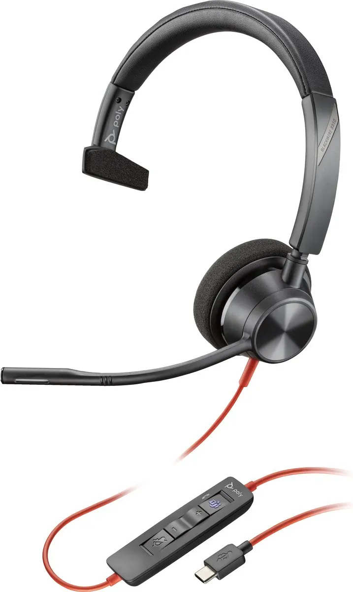 HP Poly Blackwire C3310-M Headset - Mono - Zwart