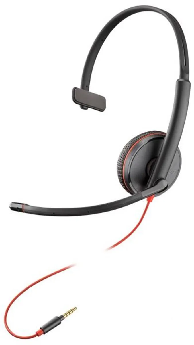 HP Poly Blackwire C3215 Over-Ear Headset - Mono - Zwart