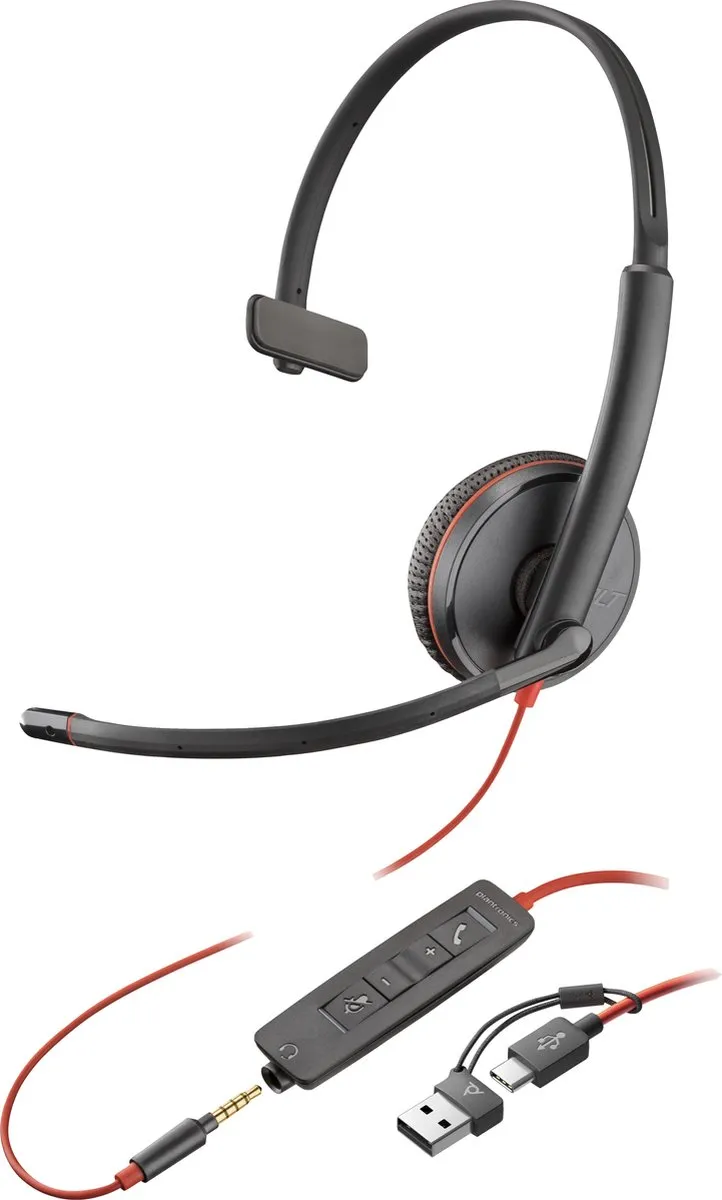 HP Poly Blackwire C3215 Over-Ear Headset