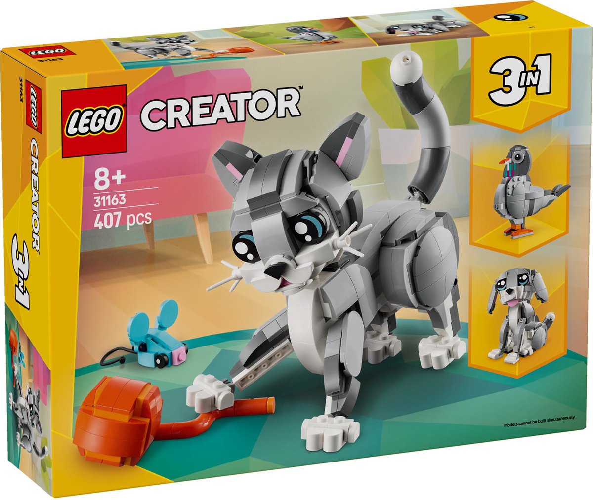 LEGO Creator 3in1 Speelse kat dieren - 31163