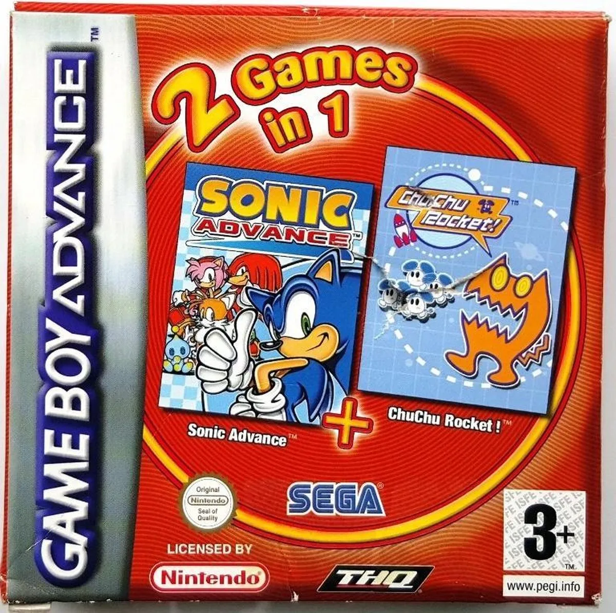 Sega Sonic Advance + Chuchu Rocket! GBA