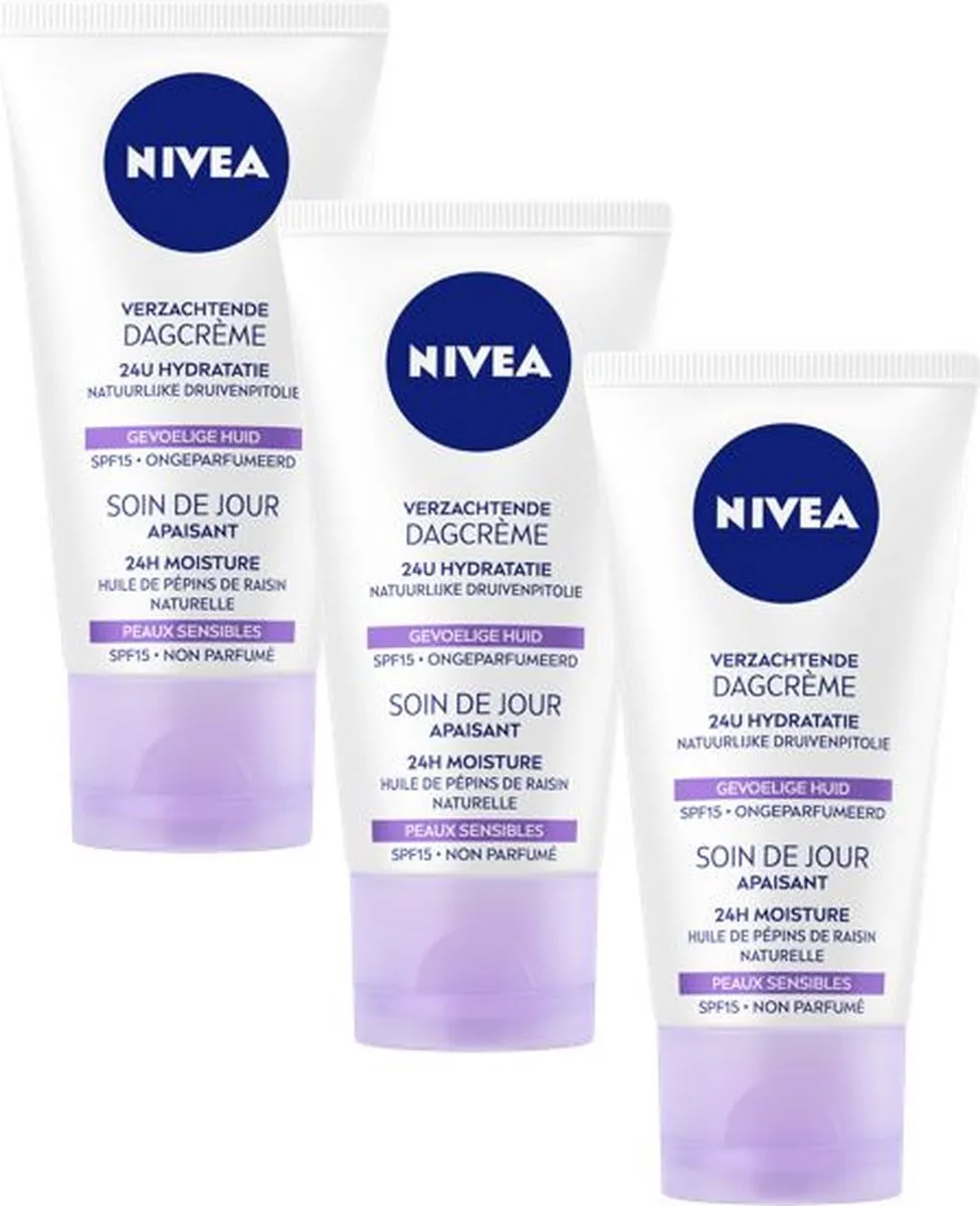 NIVEA Verzachtende Dagcrème SPF 15 3x50ml