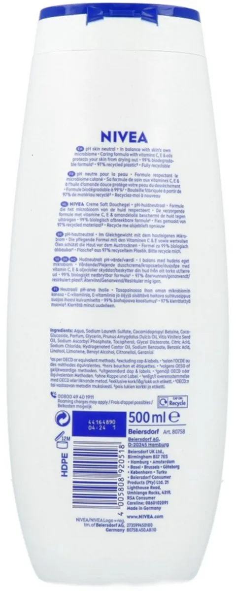 NIVEA Douchecrème Soft 500ml