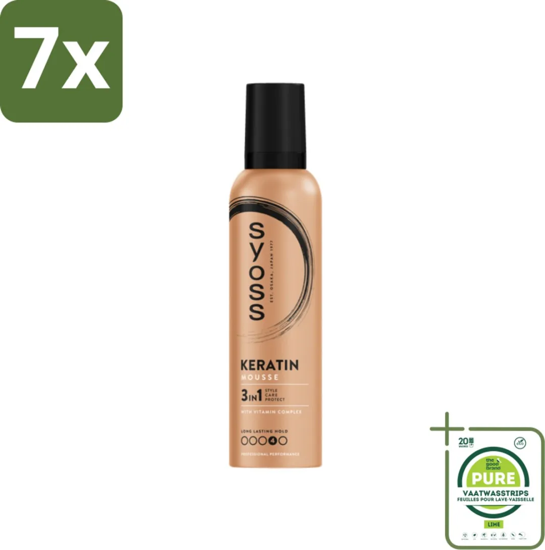 Syoss Keratin Haarmousse 1750ml - 7 Stuks