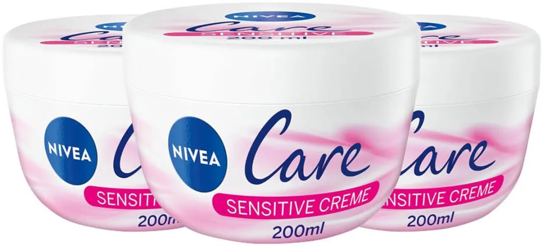 NIVEA Care Bodycrème Sensitive 600ml - 3x200ml