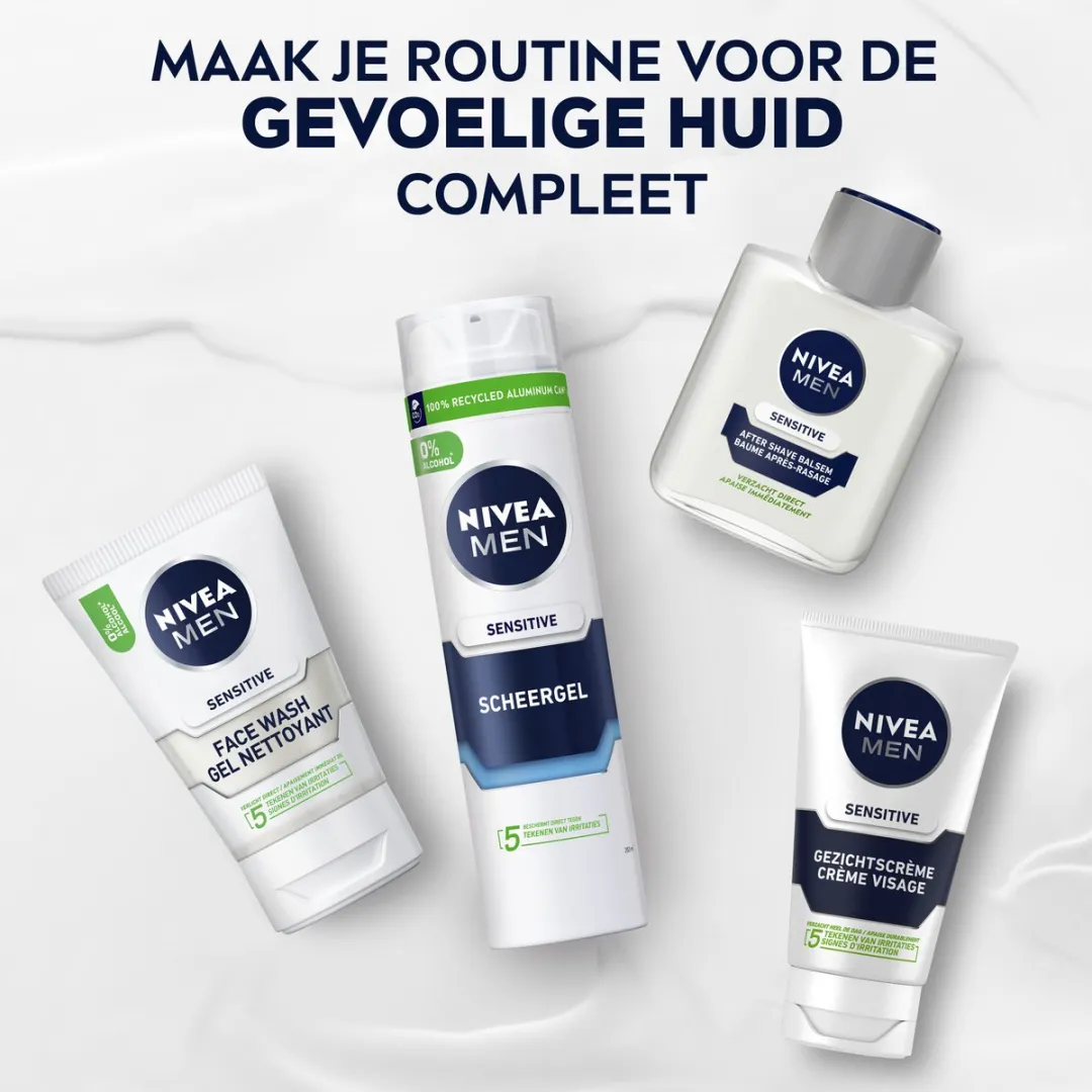 NIVEA MEN Sensitive Scheergel 200ml - 2 Stuks