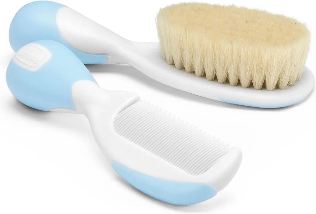 Chicco Junior Borstel & Kam 2-delig - Wit/Blauw