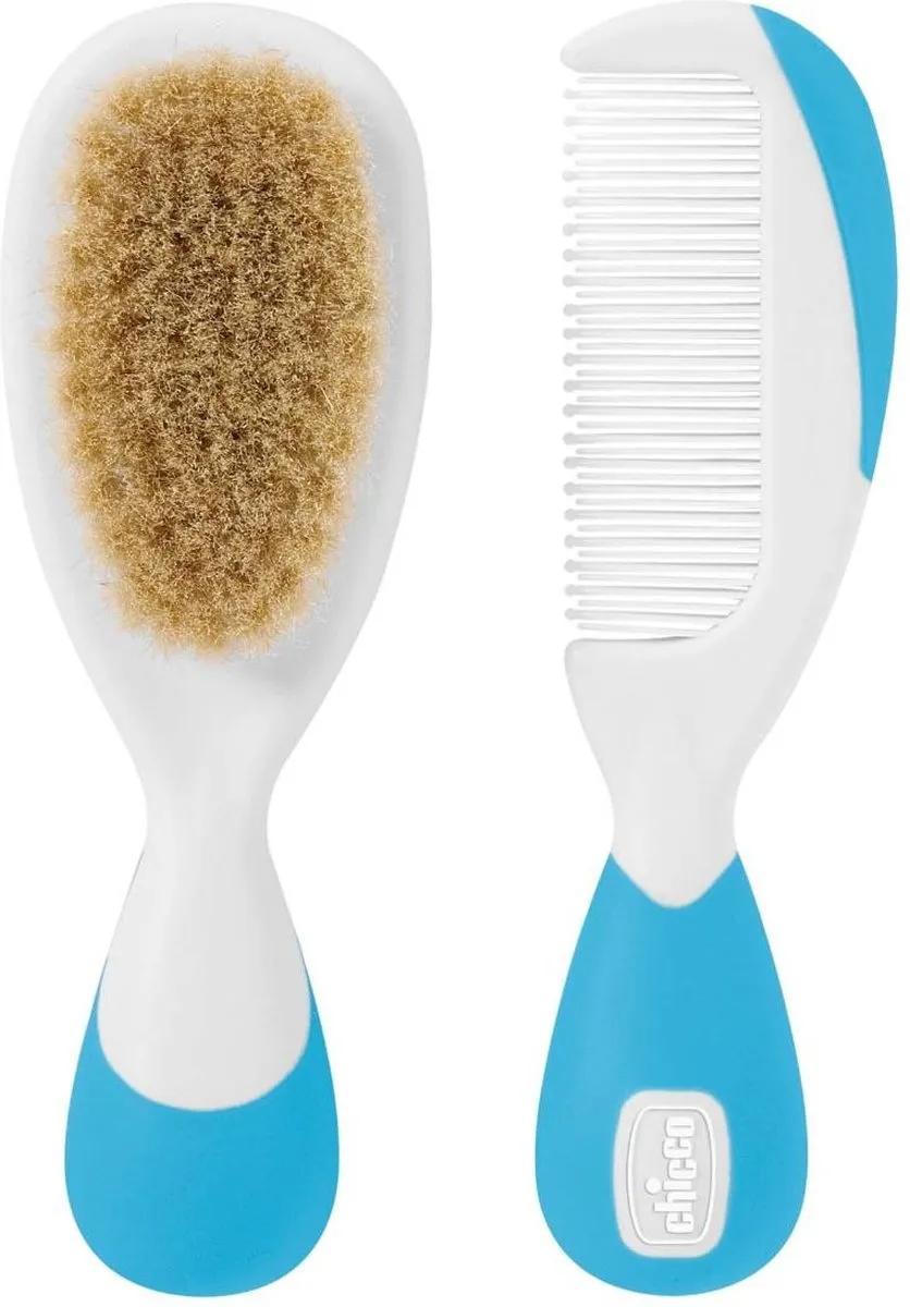 Chicco Junior Borstel & Kam 2-delig - Wit/Blauw