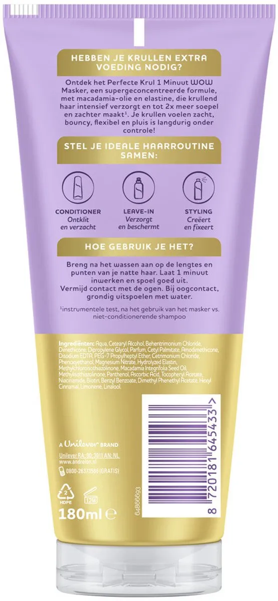 Andrélon WOW Masker Perfecte Krul 180ml