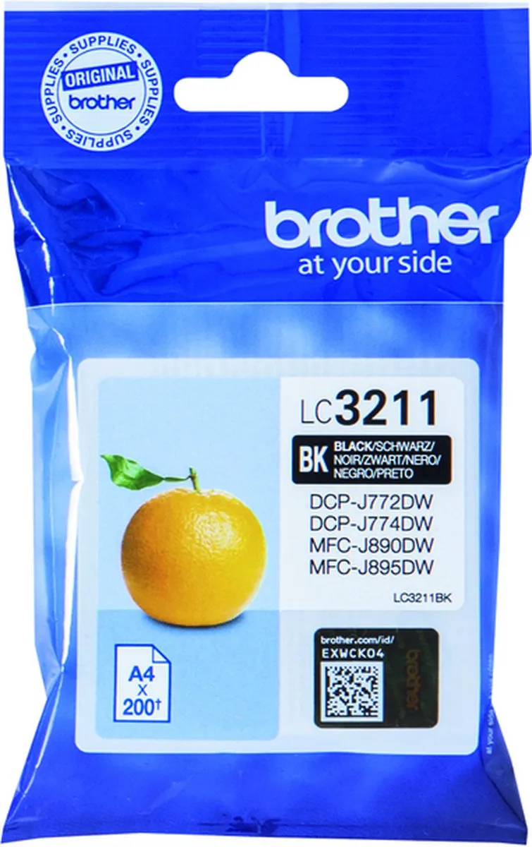Brother LC-3211BK Inktcartridge - 200 pagina's - Zwart