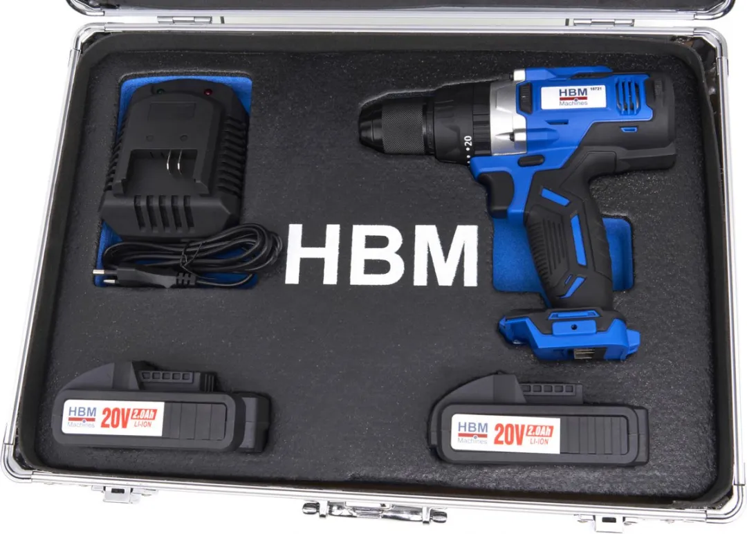 HBM Accuboormachine 20V 2.0Ah - 2x Accu - 100-delig - afbeelding 6 van 6