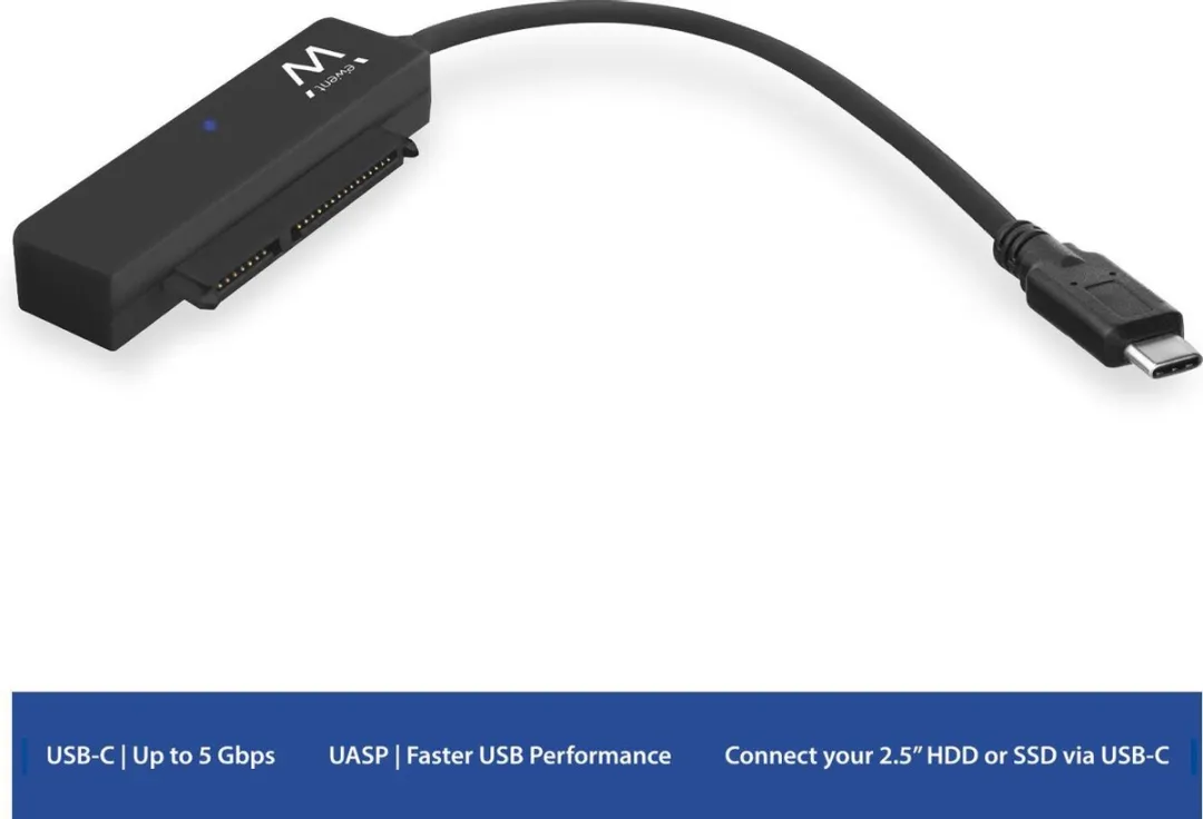 Ewent SATA-Adapterkabel USB-C 3.1 naar 2.5" SSD/HDD - afbeelding 6 van 6