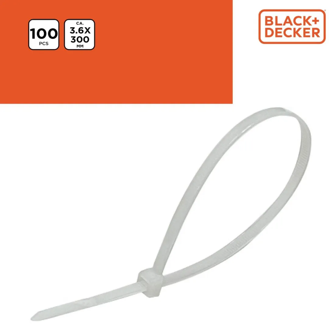 BLACK+DECKER Kabelbinders 100-delig 3,6x300mm