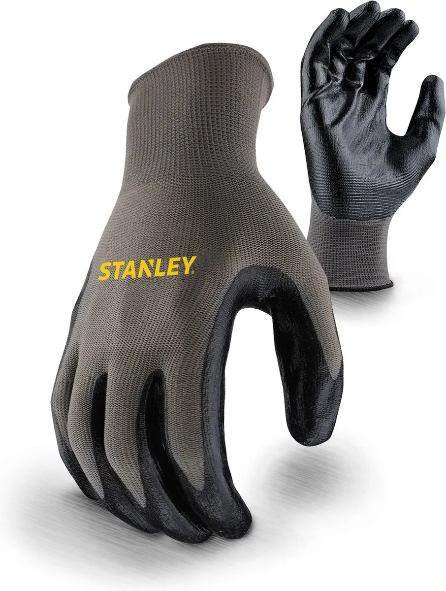 Stanley Werkhandschoenen Nitril Zwart - L/XL