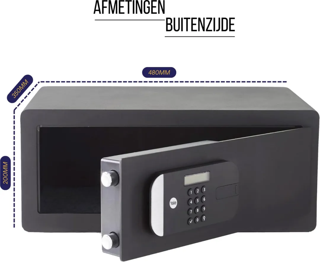 Yale Elektronische Laptopkluis YLEM/200/EG1 - 26.9L - Zwart