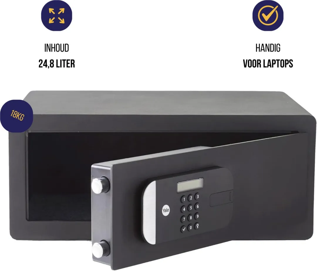 Yale Elektronische Laptopkluis YLEM/200/EG1 - 26.9L - Zwart