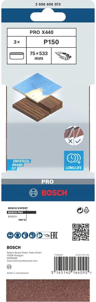 Bosch Professional 3 Banden 75x533 Best Wood+Paint - 3 Stuks