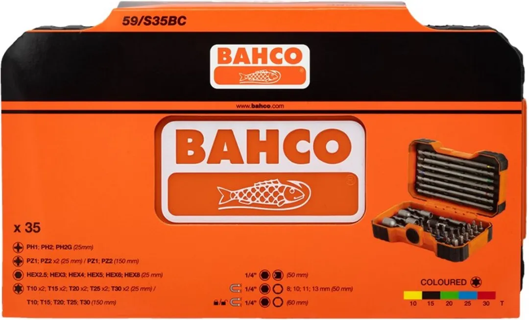 Bahco 59/S35BC Bitset 35-delig - met moerdrivers
