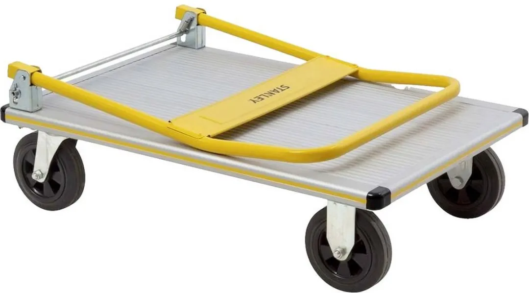 Stanley Aluminium Plateauwagen 250kg - Geel